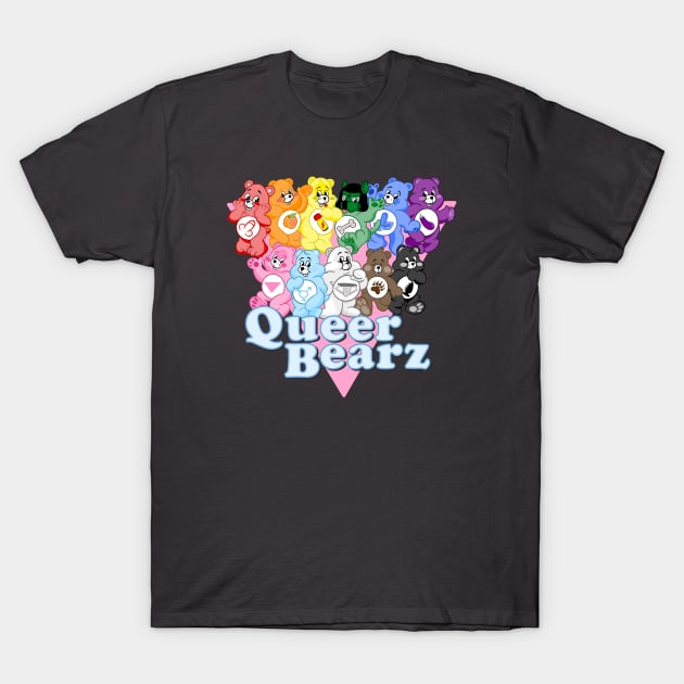 Queer Bearz Gang - pink triangle T-Shirt by RobskiArt